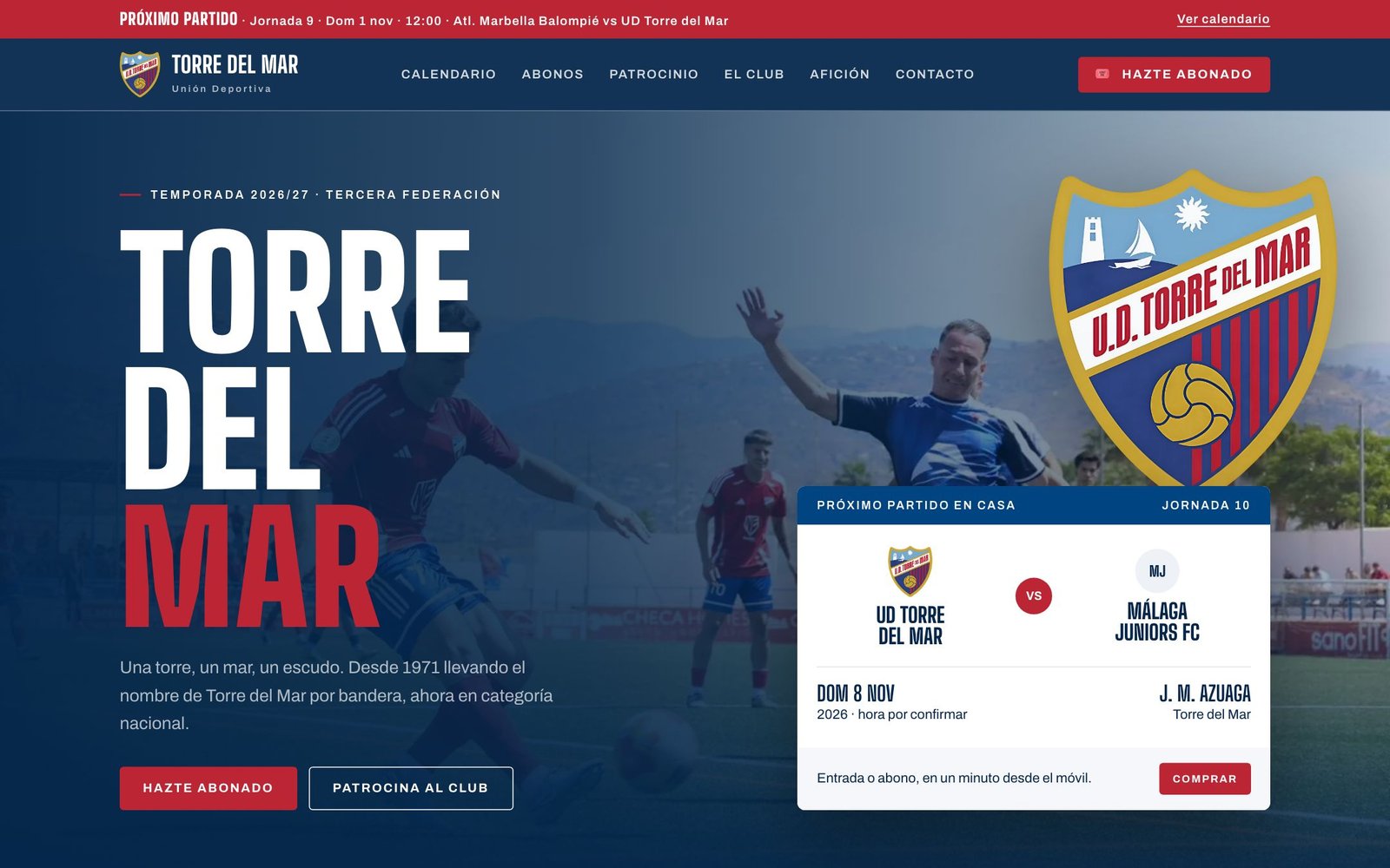 Propuesta de web para la UD Torre del Mar